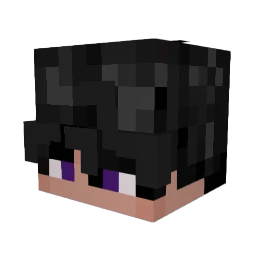 CloudyHanako Minecraft avatar head, 3D render