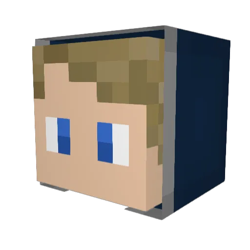 CloudyMartin Minecraft avatar head, 3D render