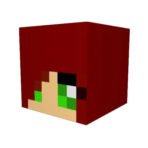 CloudySelene Minecraft avatar head, 3D render