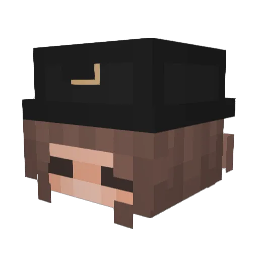 CloudySky Minecraft avatar head, 3D render