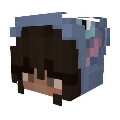 CloudyUmbra Minecraft avatar head, 3D render