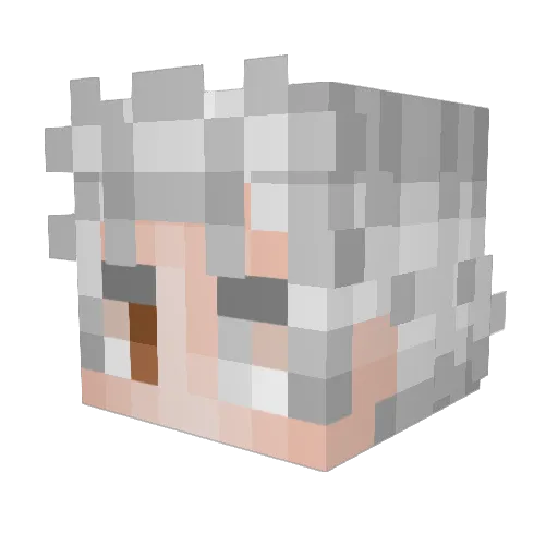 CloudyWrldd Minecraft avatar head, 3D render