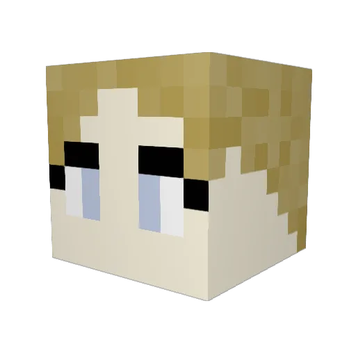 CloudyXxdream Minecraft avatar head, 3D render
