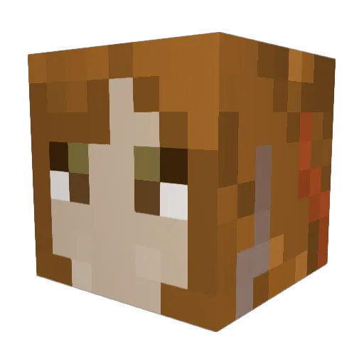 Cloudy_Kenny Minecraft avatar head, 3D render