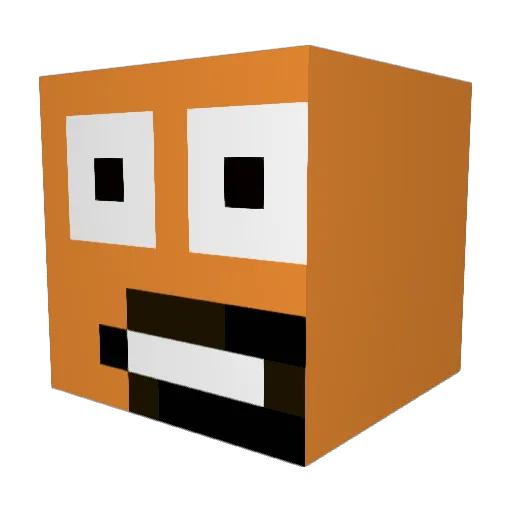 Cloudychuck Minecraft avatar head, 3D render
