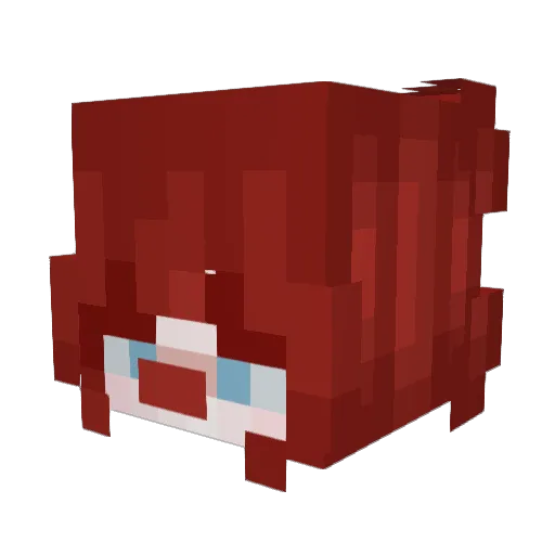 Cloudyvibessz_ Minecraft avatar head, 3D render