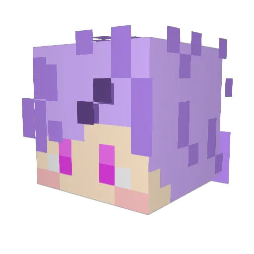 Cloudzhen Minecraft avatar head, 3D render