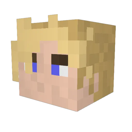 Cloudzx7 Minecraft avatar head, 3D render