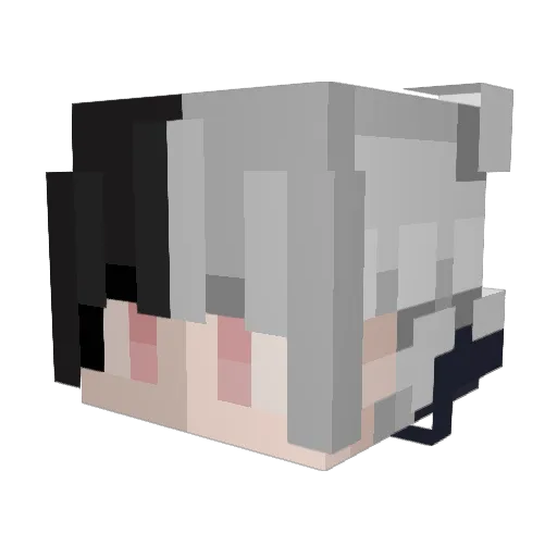 Clouge Minecraft avatar head, 3D render