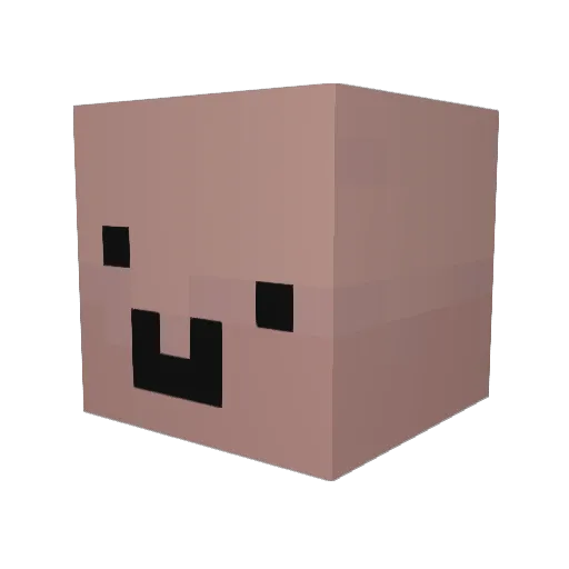 Cloughs Minecraft avatar head, 3D render