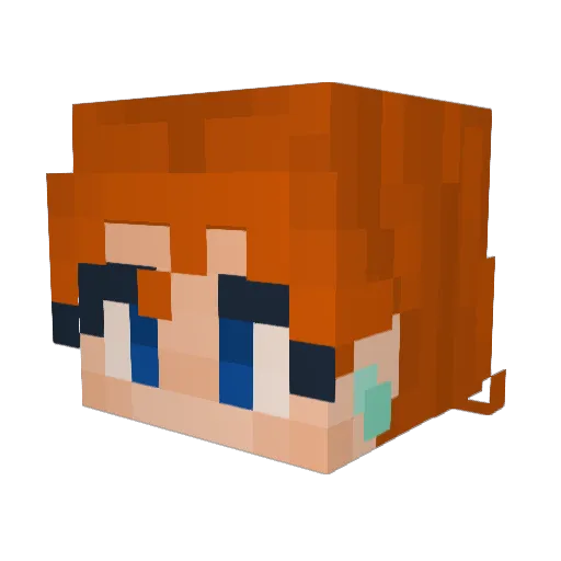 Clousma Minecraft avatar head, 3D render
