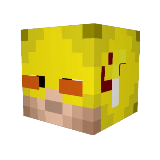 CloutChaser Minecraft avatar head, 3D render
