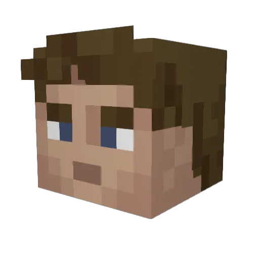 Cloutcobainn Minecraft avatar head, 3D render