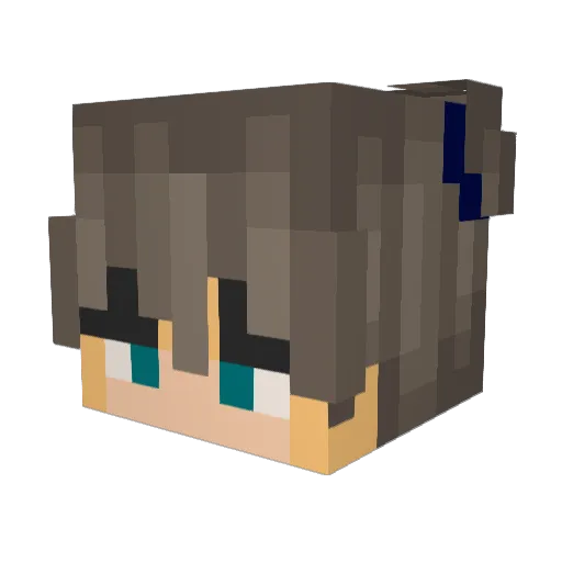 Cloutinq Minecraft avatar head, 3D render