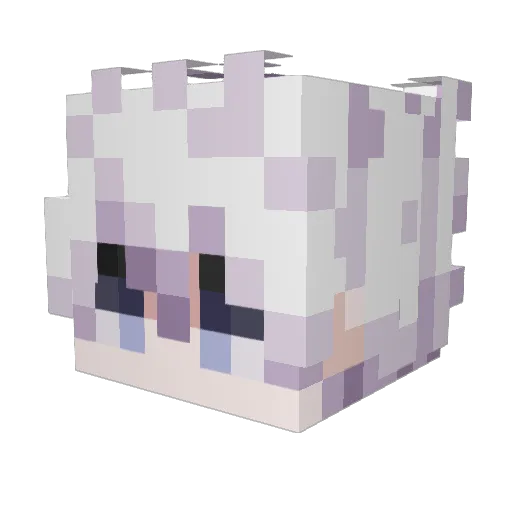 Cloutless757 Minecraft avatar head, 3D render