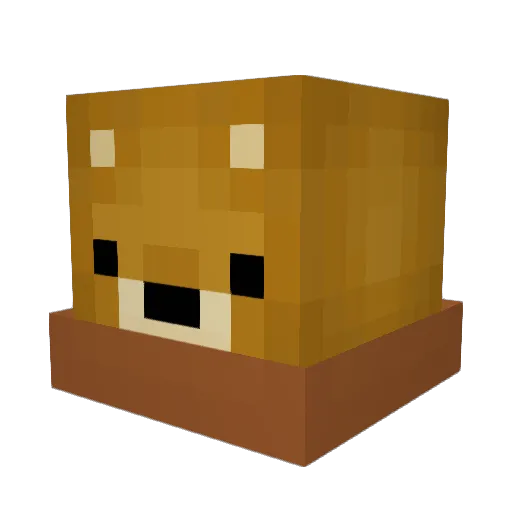 Clouuddd Minecraft avatar head, 3D render
