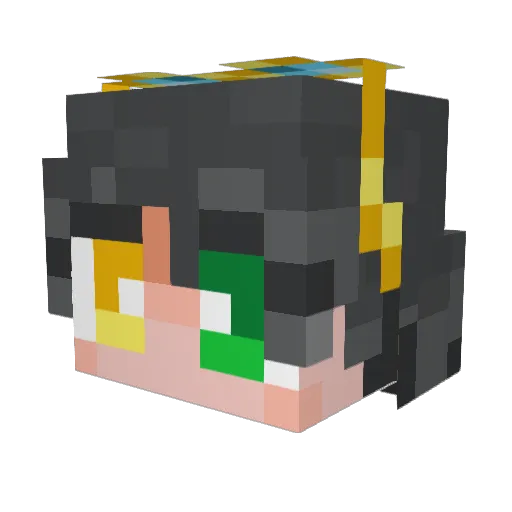 CloveInArms Minecraft avatar head, 3D render