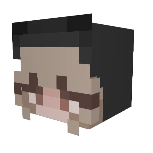 CloveMC Minecraft avatar head, 3D render