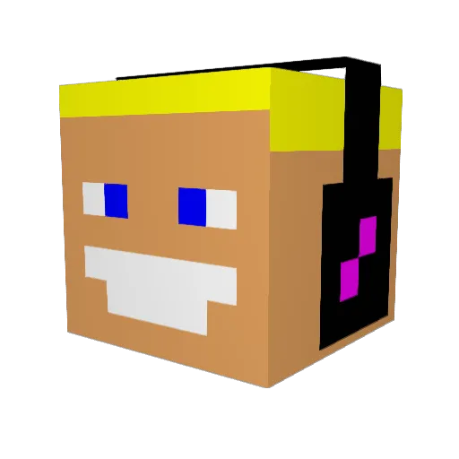 ClovenGolem Minecraft avatar head, 3D render