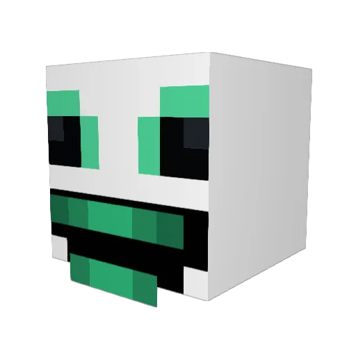 Clover382 Minecraft avatar head, 3D render