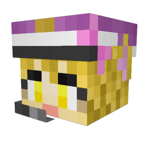 CloverXIII Minecraft avatar head, 3D render