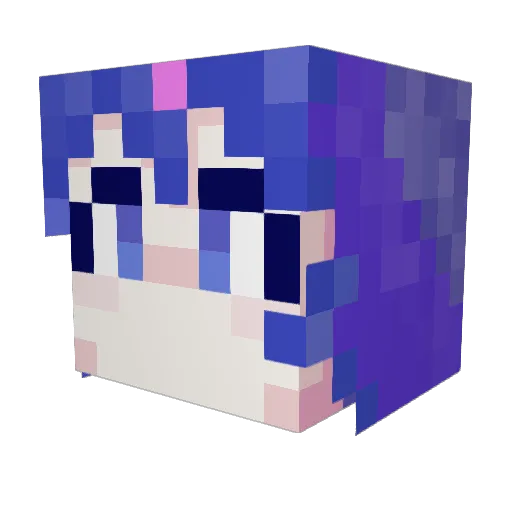 Clover_vlover Minecraft avatar head, 3D render