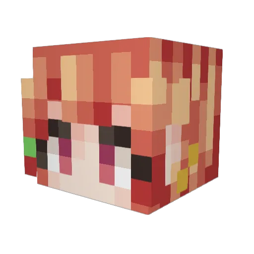 Cloverlife Minecraft avatar head, 3D render