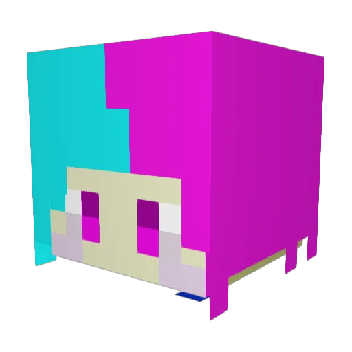 Clovermark Minecraft avatar head, 3D render
