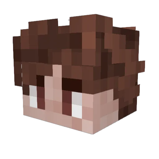 Clovernaute Minecraft avatar head, 3D render