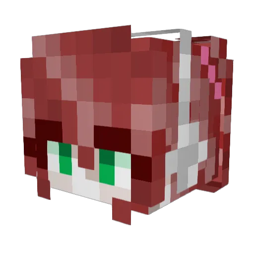 Cloverride Minecraft avatar head, 3D render