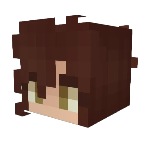 Cloverthesweet Minecraft avatar head, 3D render