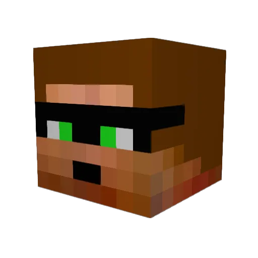 Clovesguineapigs Minecraft avatar head, 3D render