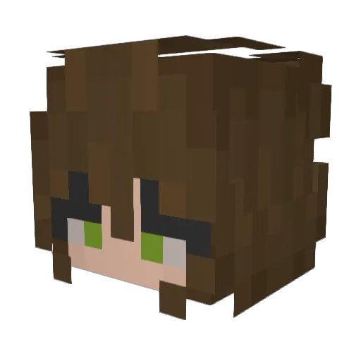 Clovia Minecraft avatar head, 3D render