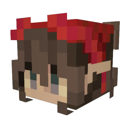 Clovs28 Minecraft avatar head, 3D render