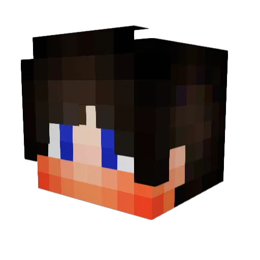ClowJlox Minecraft avatar head, 3D render