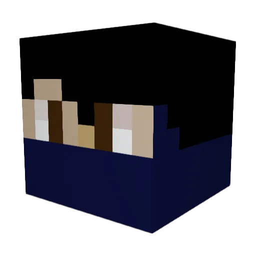 Clown7210 Minecraft avatar head, 3D render