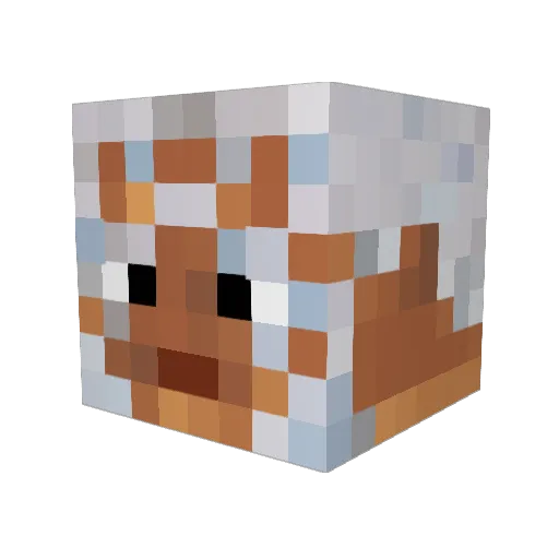 Clown875 Minecraft avatar head, 3D render