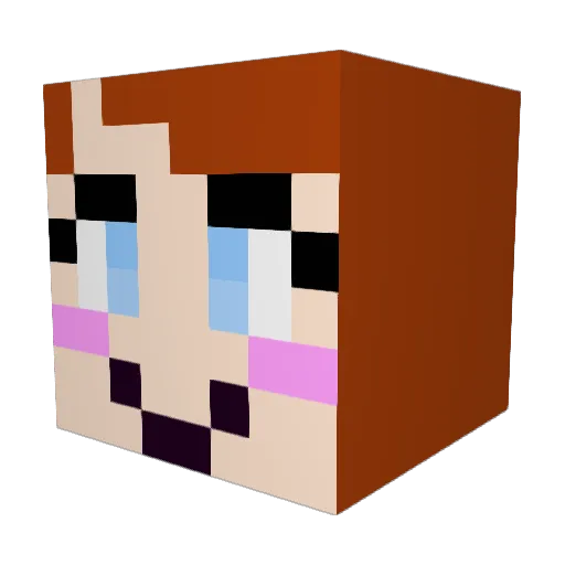 ClownBrown5148 Minecraft avatar head, 3D render
