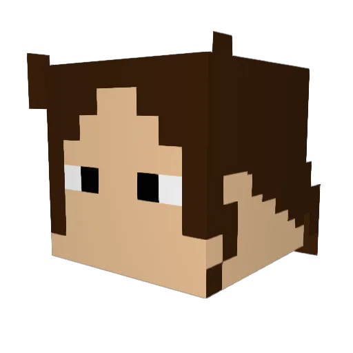 ClownOCE13 Minecraft avatar head, 3D render