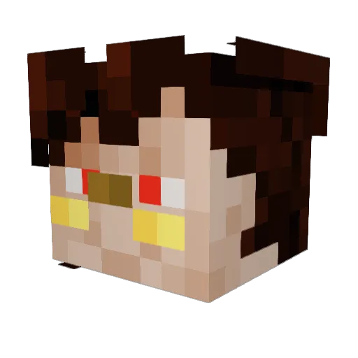 ClownOfClubs Minecraft avatar head, 3D render
