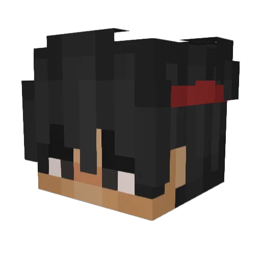 ClownPiercez Minecraft avatar head, 3D render