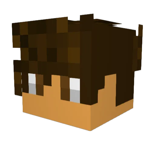 ClownPoodle Minecraft avatar head, 3D render