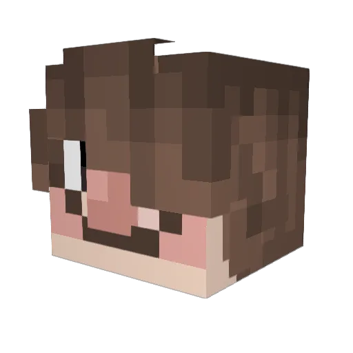 ClownToons Minecraft avatar head, 3D render