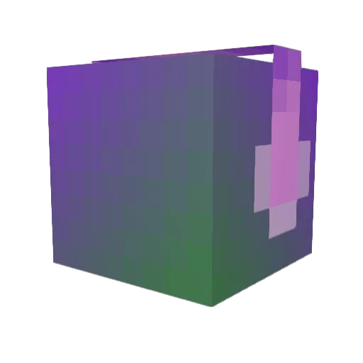 Clownatique Minecraft avatar head, 3D render