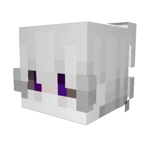 Clownbuffon Minecraft avatar head, 3D render