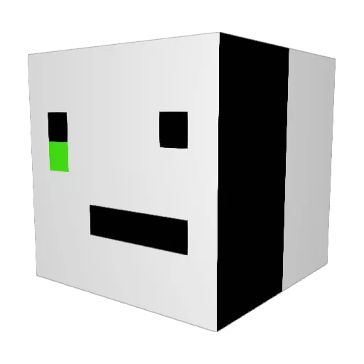 Clowned187 Minecraft avatar head, 3D render