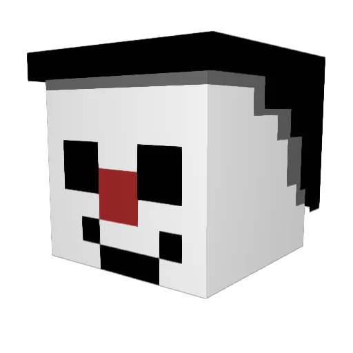 Clowner25 Minecraft avatar head, 3D render