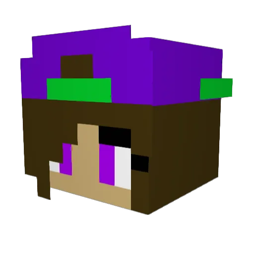 Clownie29 Minecraft avatar head, 3D render
