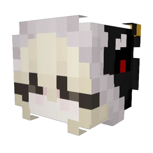Clownie69 Minecraft avatar head, 3D render
