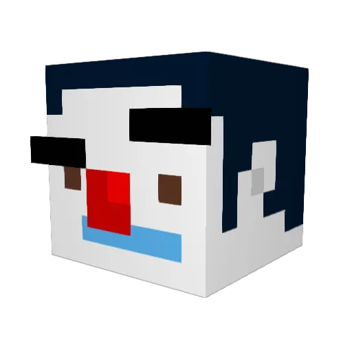 Clowning_around5 Minecraft avatar head, 3D render
